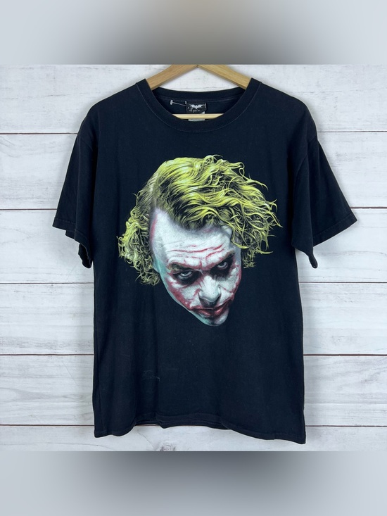 Vintage Tops - The Dark Knight Batman Promo T-shirt Vintage 2008 Joker Heath Ledger Womens XL